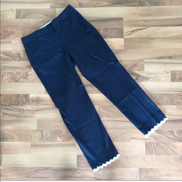 Talbots Pants - NWT Talbots Size 2 Slim Crop Navy and White Pants